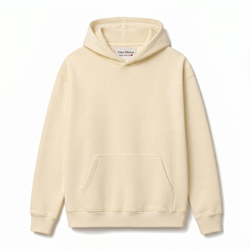 Faber Maison Signature Heavyweight Hoodie - 450GSM cotton with a personalized hidden label
